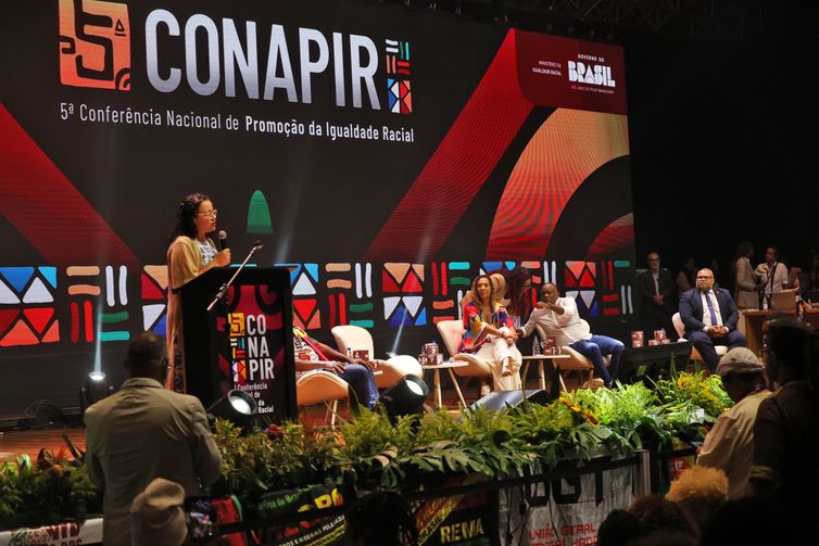 Brasília (DF), 19/09/2025 - Mesa de encerramento da 5ª Conferência Nacional de Promoção da Igualdade Racial (5ª Conapir), no Centro de Convenções Ulysses Guimarães. Foto: Antonio Cruz/Agência Brasil