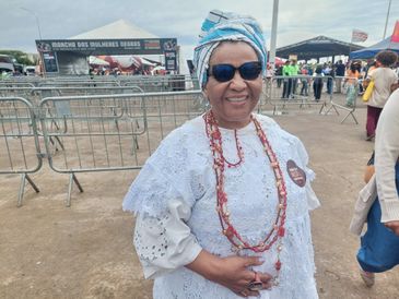 Brasília (DF), 25/11/2025 – Ednamar participa da marcha da mulheres negra na esplanada dos ministérios.
Foto: Daniella Almeida/Agência Brasil