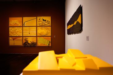 Rio de Janeiro (RJ), 09/10/2025 - Exposição “Geometria Visceral”, com um panorama da mais recente produção do artista paulistano Gilberto Salvador, no Paço Imperial, centro da cidade. Foto: Tânia Rêgo/Agência Brasil