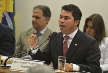 Brasília – O relator, deputado Marco Rogério, durante a reunião do Conselho de Ética e Decoro Parlamentar da Câmara dos Deputados. (José Cruz/Agência Brasil)