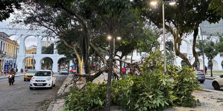 Ventania causa apagão e paralisa transportes no Rio de Janeiro