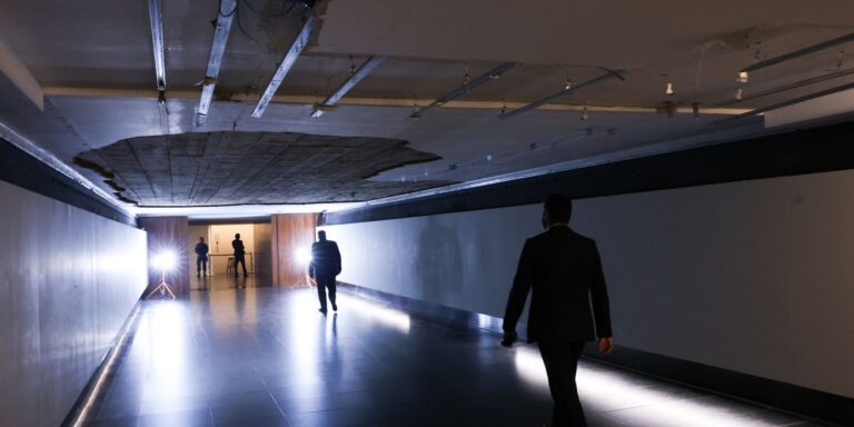 Parte do teto de túnel da Câmara desabou nesta quarta-feira